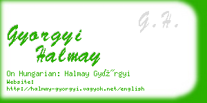 gyorgyi halmay business card